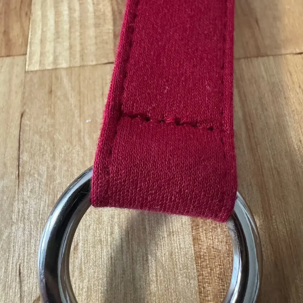Vintage 1990s Red Strap Silver Gold Loop Chain Belt Womens Size Large Canada